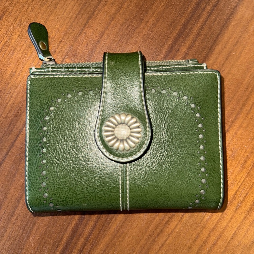 Green Leather Women's Wallet
